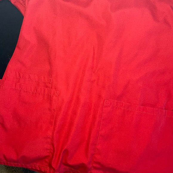 Red Scrub Top - Picture 3 of 8